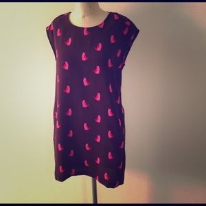 Loft cat print burgundy shift dress

LOFT